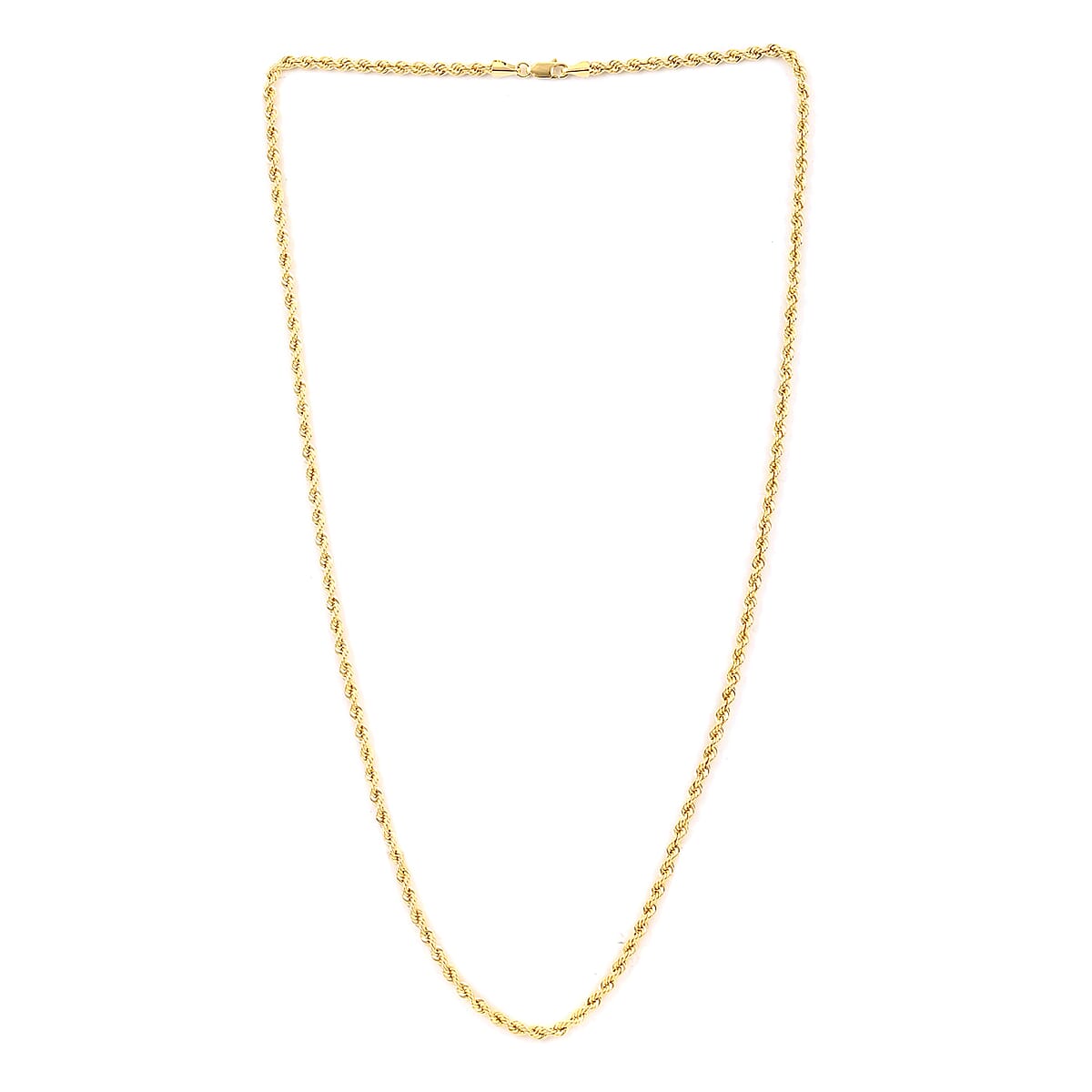 10K Yellow Gold 3.3mm Quint Rope Necklace 24 Inches 6.0 Grams image number 2