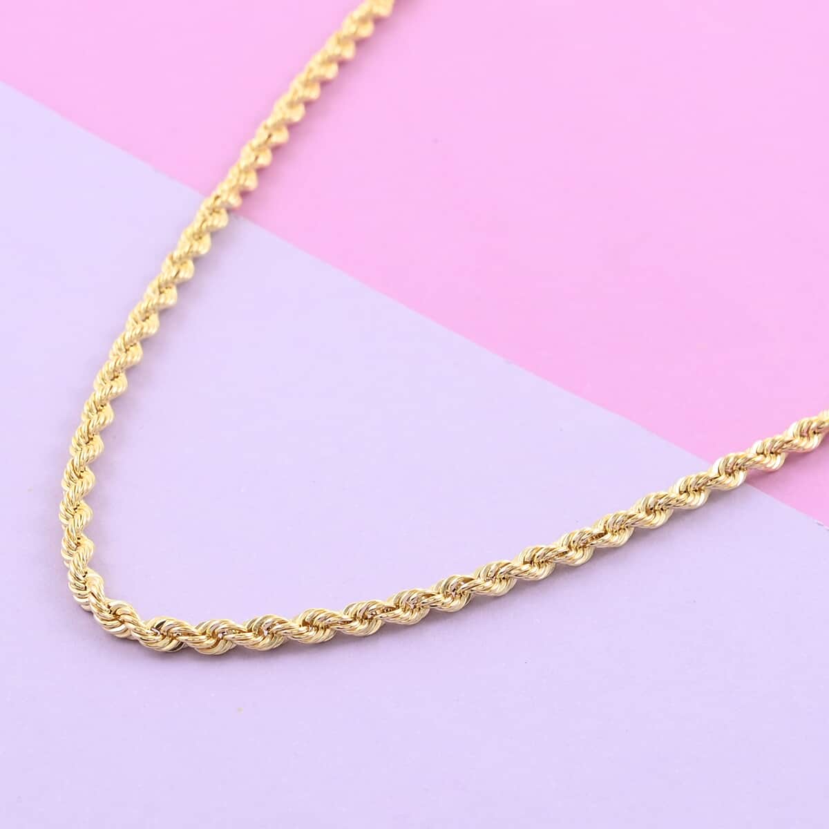 10K Yellow Gold 3.3mm Quint Rope Necklace 28 Inches 7.1 Grams image number 1