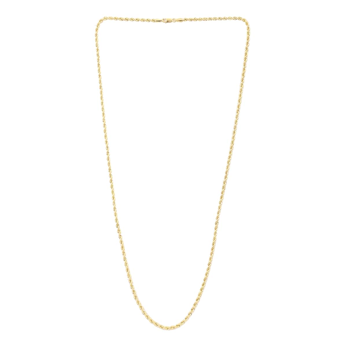 10K Yellow Gold 3.3mm Quint Rope Necklace 28 Inches 7.1 Grams image number 2