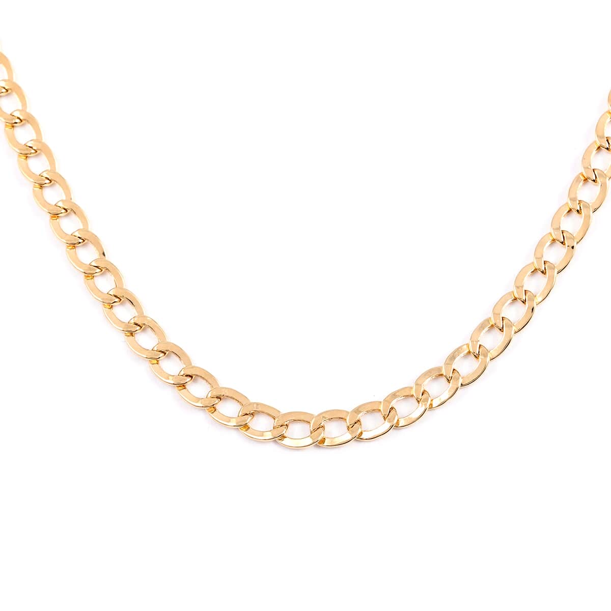 California Closeout Deal 10K Yellow Gold 3.5mm Curb Necklace 20 Inches 4.0 Grams image number 0