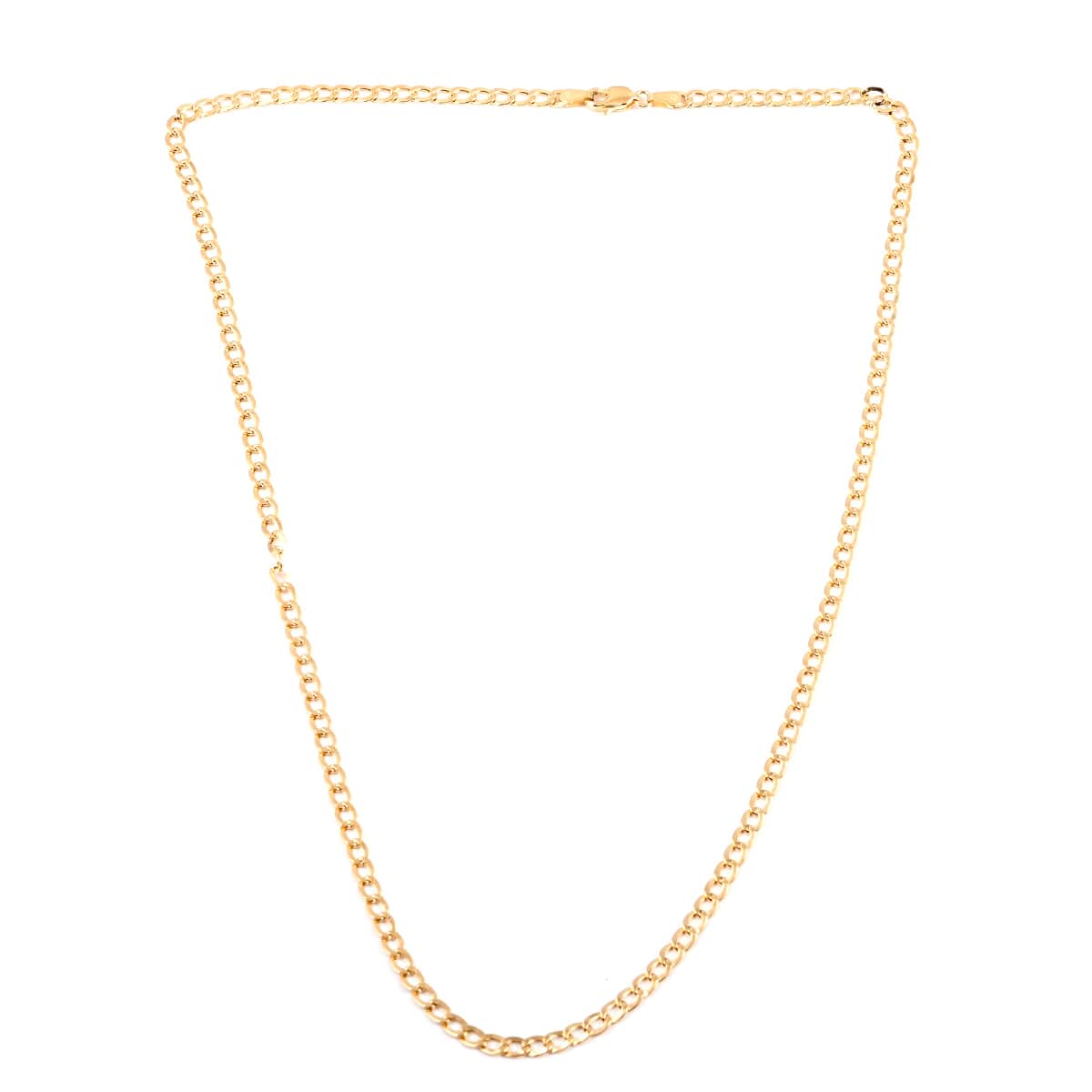 California Closeout Deal 10K Yellow Gold 3.5mm Curb Necklace 20 Inches 4.0 Grams image number 2