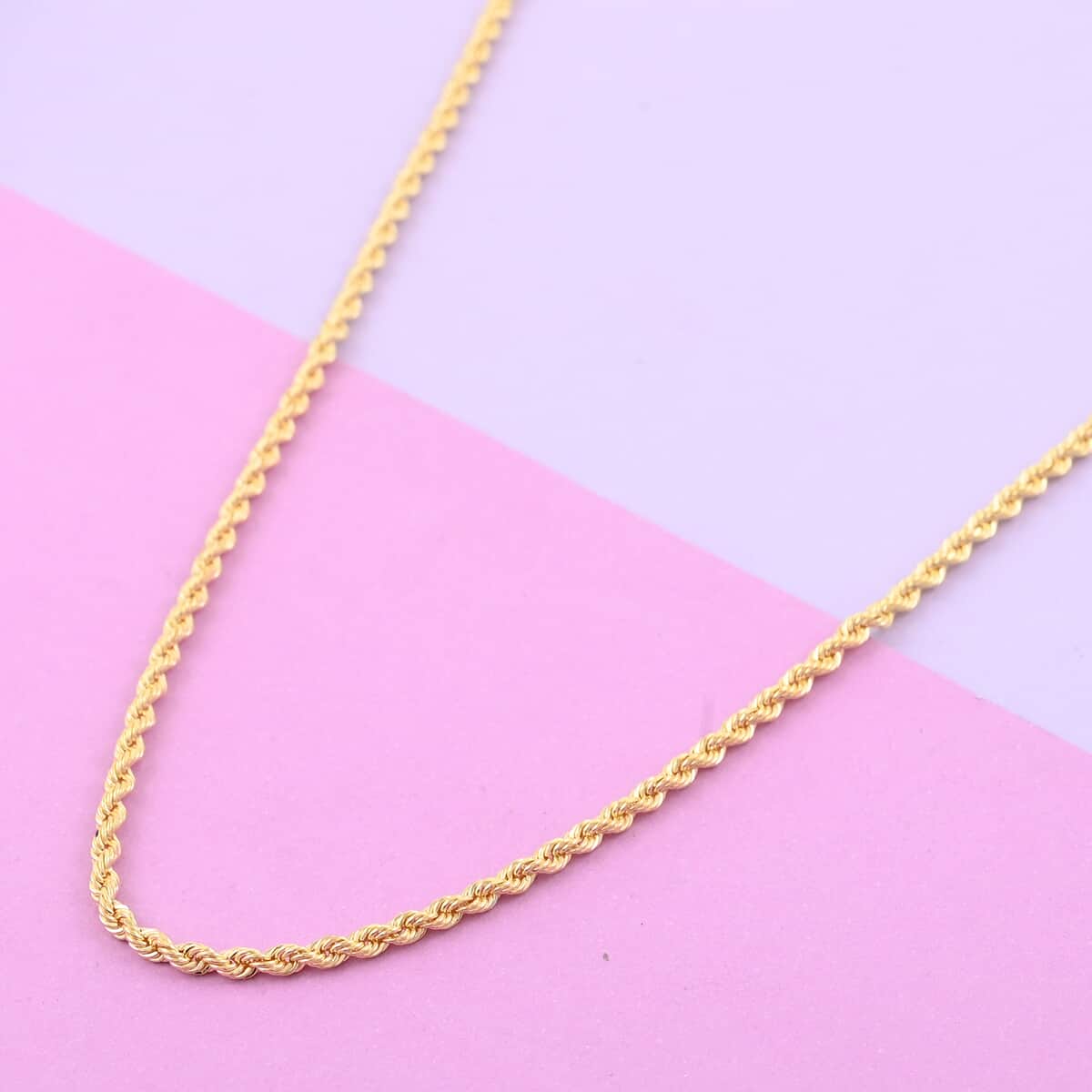 10K Yellow Gold 2mm Diamond Cut Rope Chain Necklace 18 Inches 4.70 Grams image number 1