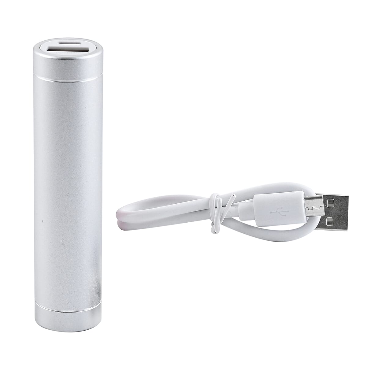 HENNESSEY Japanese Movement Stainless Steel Watch and Silver Power Bank with Charging Cable for Cell Phone image number 3