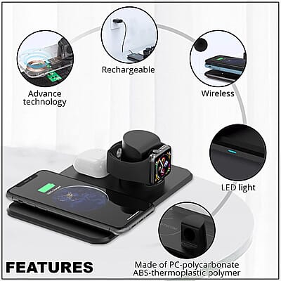 LETSFIT 3-in-1 Wireless Charging Station