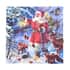 Multi Color Canvas 3-LED Santa Holding Lantern Christmas Painting (2xAA Battery Not Included) image number 0