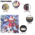 Multi Color Canvas 3-LED Santa Holding Lantern Christmas Painting (2xAA Battery Not Included) image number 2