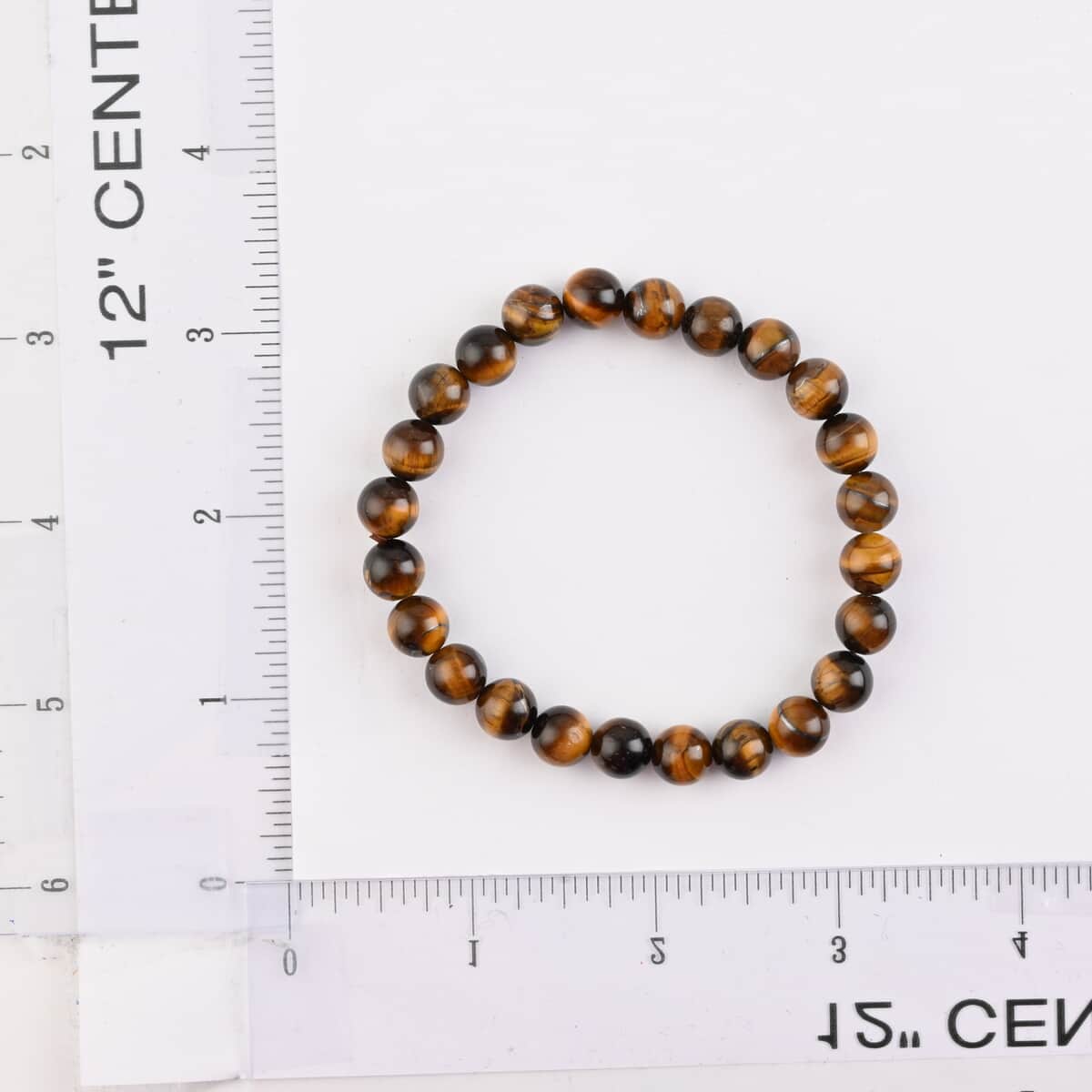 Yellow Tiger's Eye Beaded Stretch Bracelet 102.00 ctw image number 3