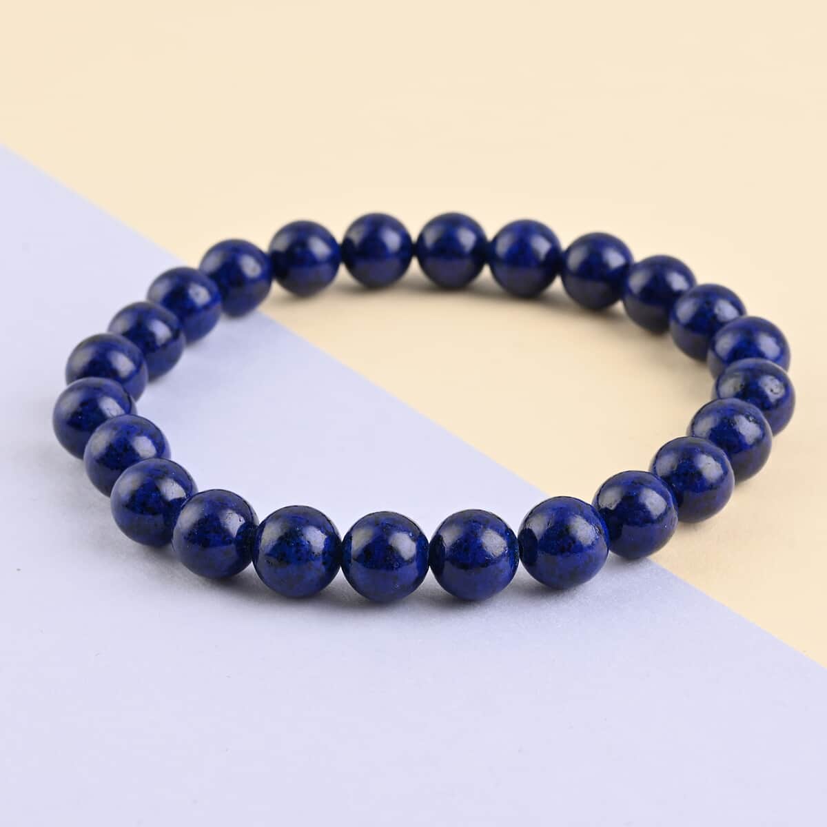 Lapis Lazuli Beaded Stretch Bracelet 103.00 ctw image number 1