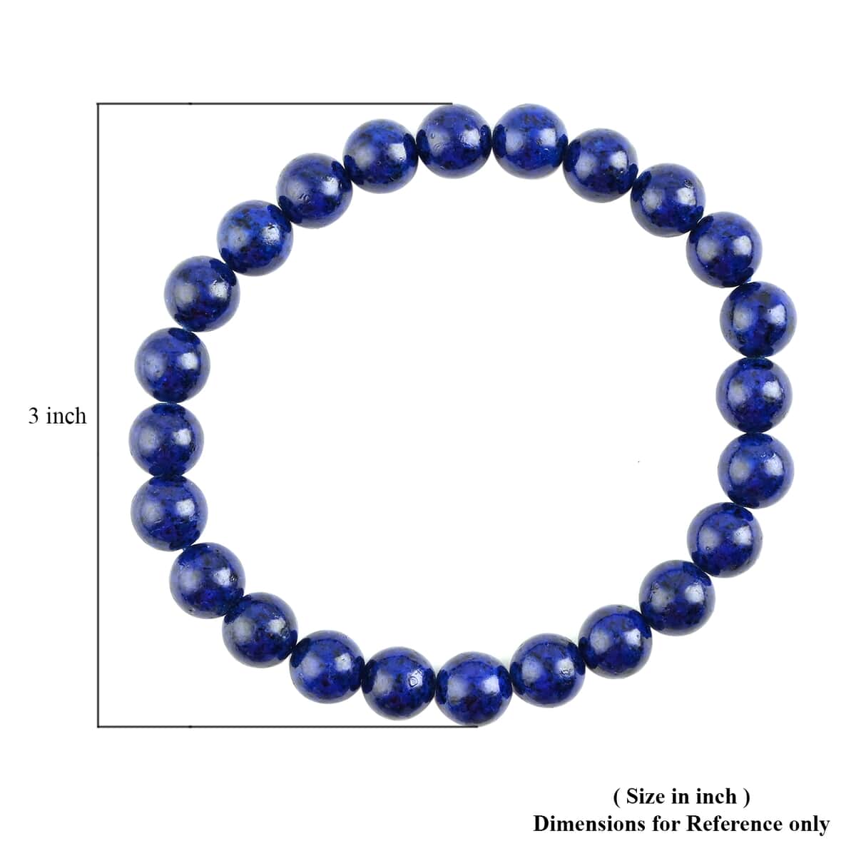 Lapis Lazuli Beaded Stretch Bracelet 103.00 ctw image number 2