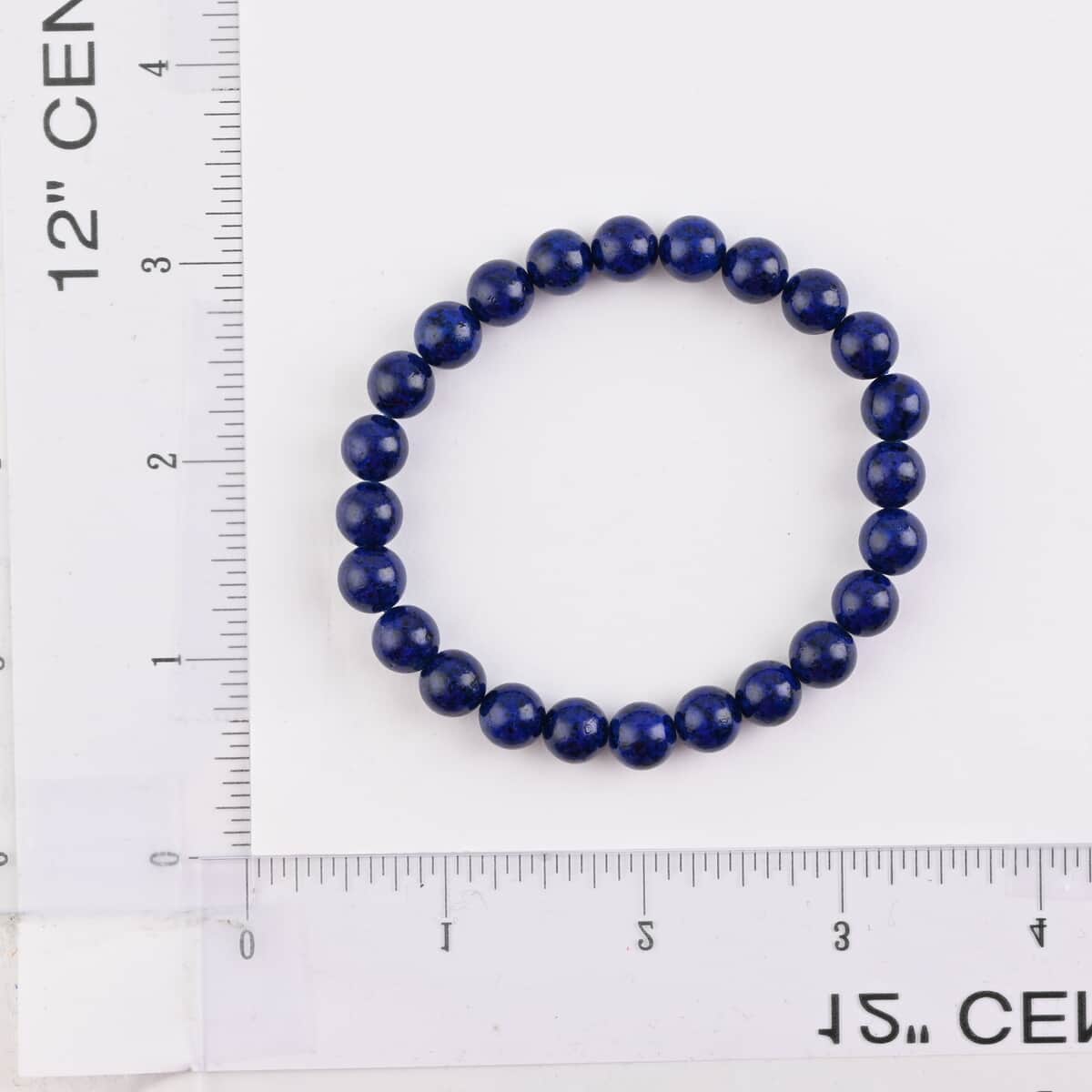 Lapis Lazuli Beaded Stretch Bracelet 103.00 ctw image number 3