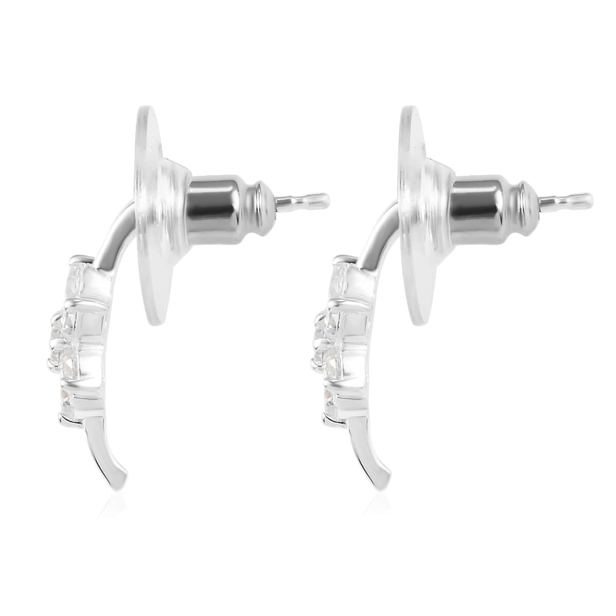 A Merry Little Christmas Jewelry Gift Set with Simulated Diamond Floral Stud Earrings in Sterling Silver 2.10 ctw image number 5