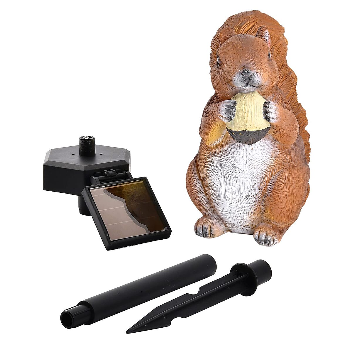 Brown Solar Squirrel Garden Stake LED Light image number 5