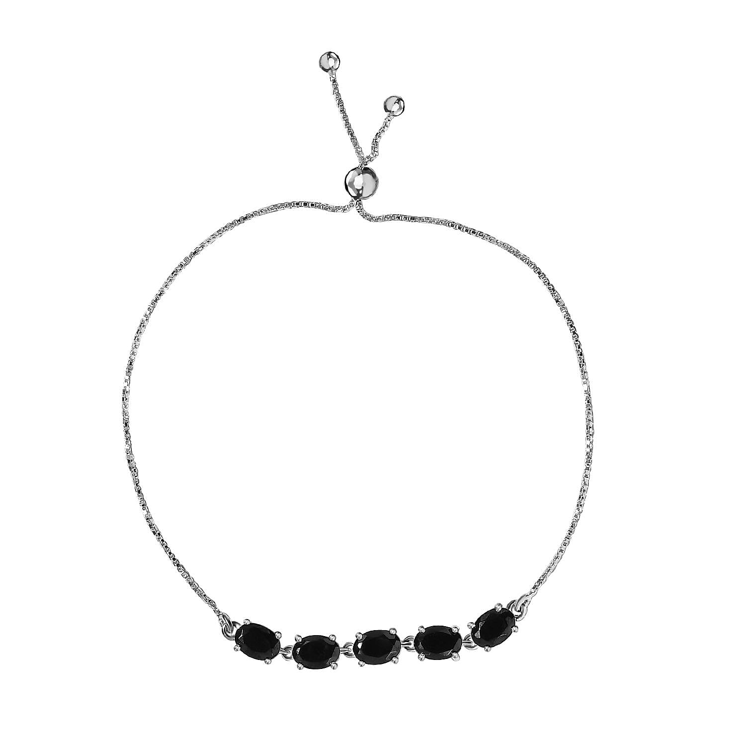 Elite Shungite 2.55 ctw Fancy Bracelet in Sterling Silver (9.5 In)