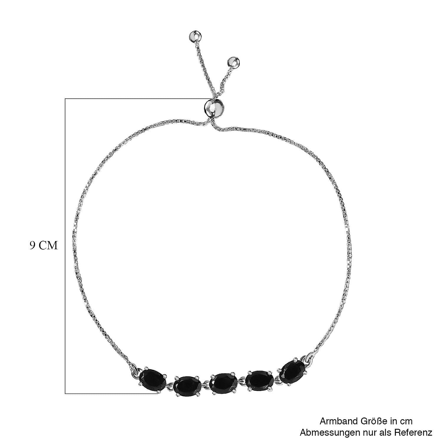 Elite Shungite 2.55 ctw Fancy Bracelet in Sterling Silver (9.5 In)