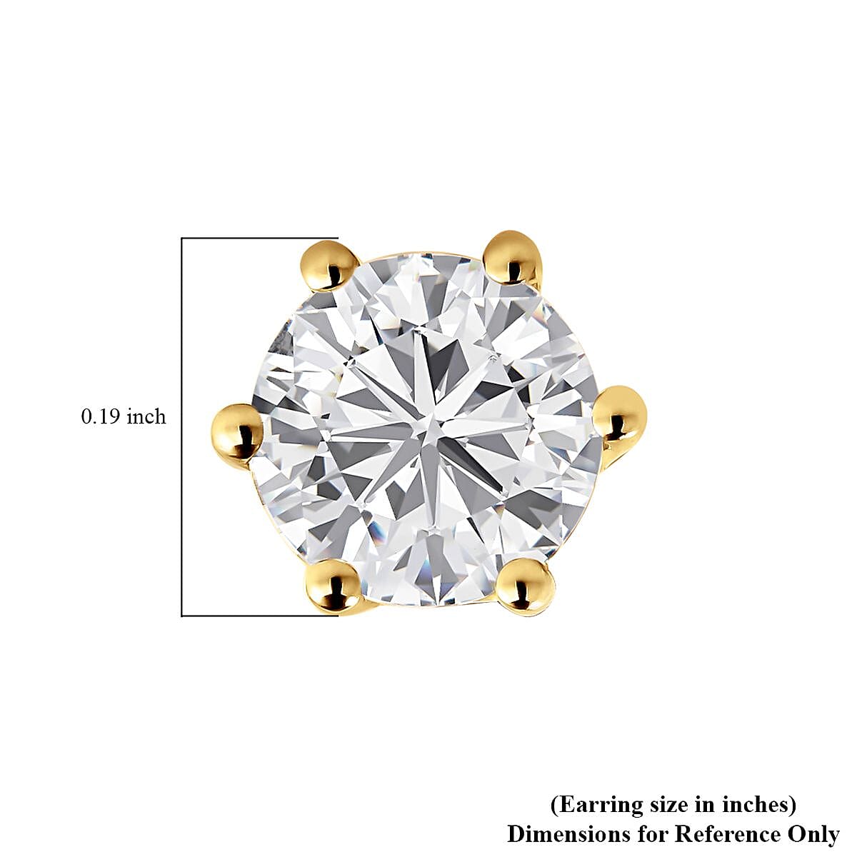 Luxoro 10K Yellow Gold Shield Cut Moissanite Solitaire Stud Earrings 1.60 ctw image number 4