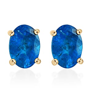 Luxoro 10K Yellow Gold AA Malgache Neon Apatite Earrings 1.60 ctw