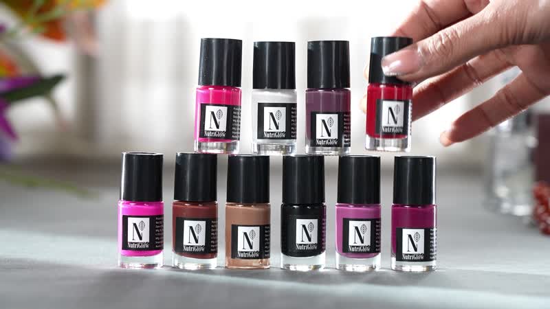 Nutriglow Set of 10 Nail Polishes (10 ml)