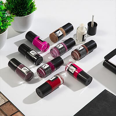 Nutriglow Set of 10 Nail Polishes (10 ml)