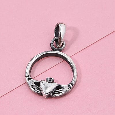 Claddagh Charm in Sterling Silver