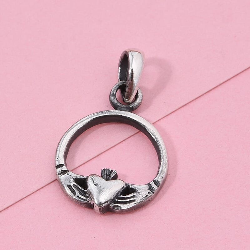 Claddagh Charm in Sterling Silver