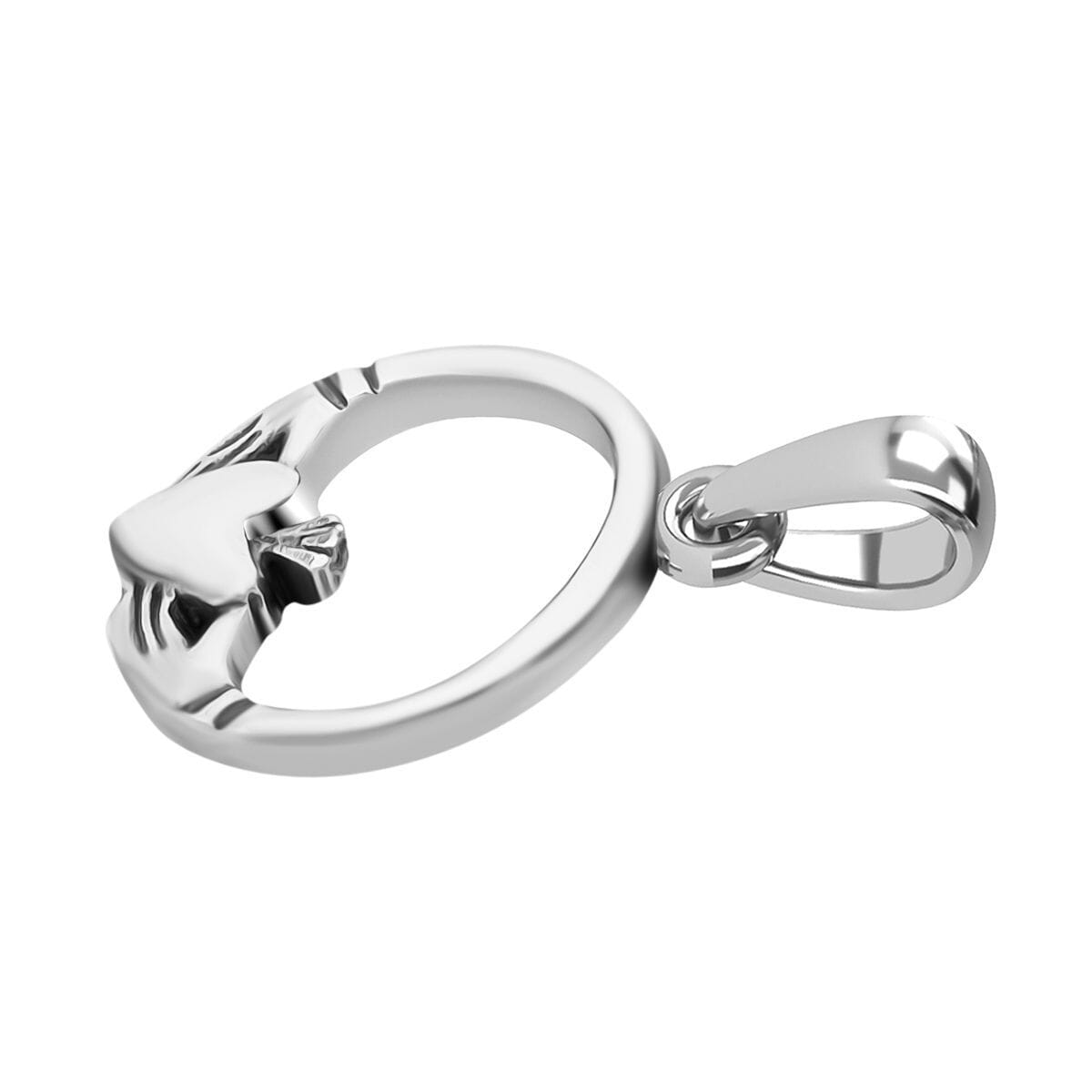 Claddagh Charm in Sterling Silver image number 3