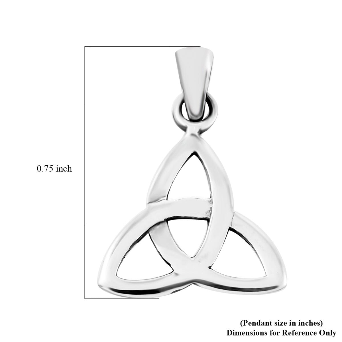 Trinity Knot Charm in Sterling Silver image number 4