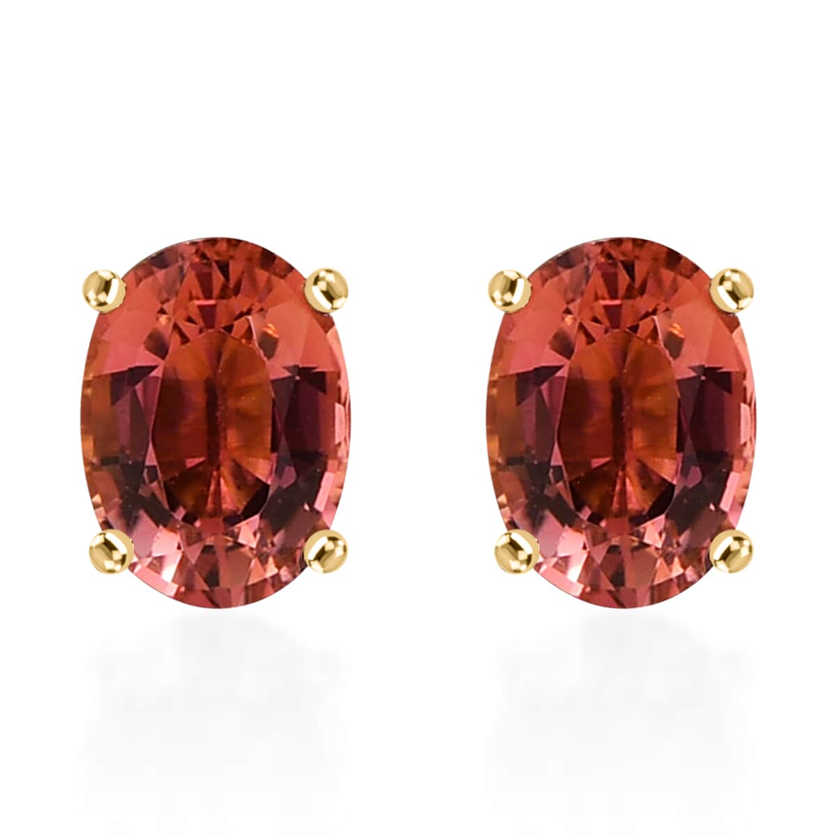 Luxoro 10K Yellow Gold AA Morro Redondo Pink Tourmaline Earrings 2.50 ctw image number 0