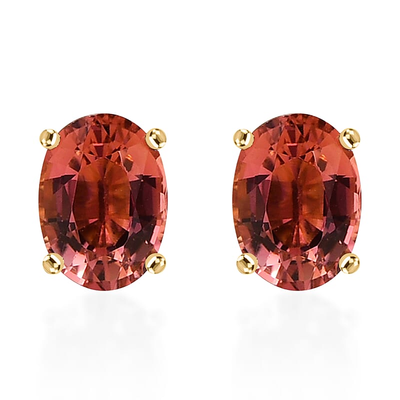 Luxoro 10K Yellow Gold AA Morro Redondo Pink Tourmaline Earrings 2.50 ctw