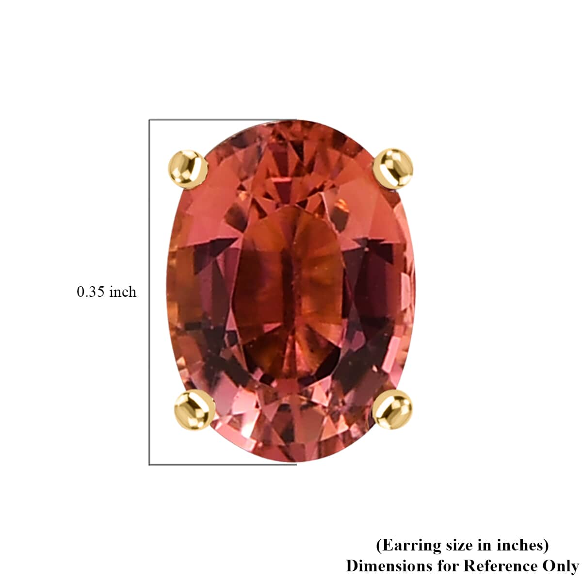 Luxoro 10K Yellow Gold AA Morro Redondo Pink Tourmaline Earrings 2.50 ctw image number 4