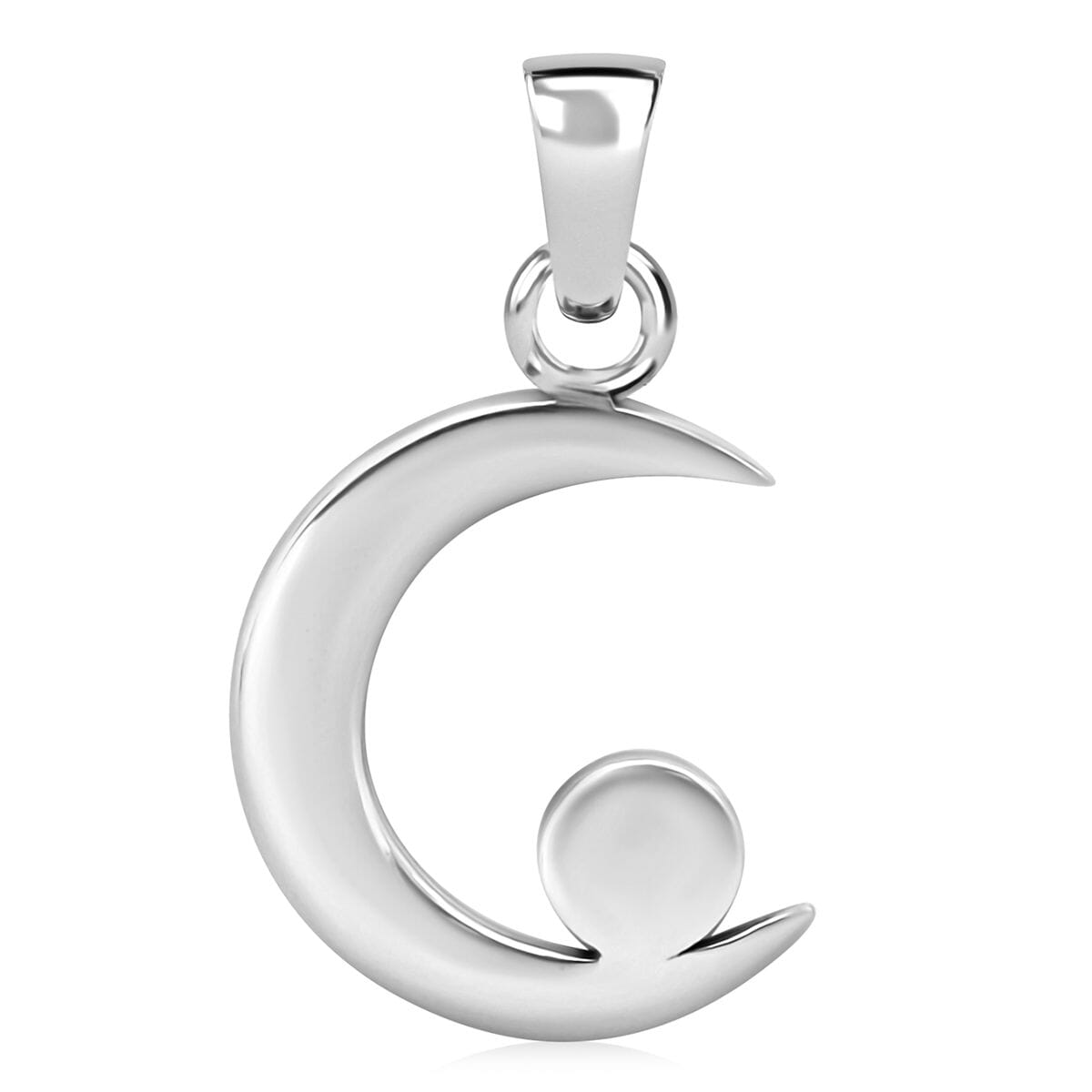 Moon Charm in Sterling Silver image number 0