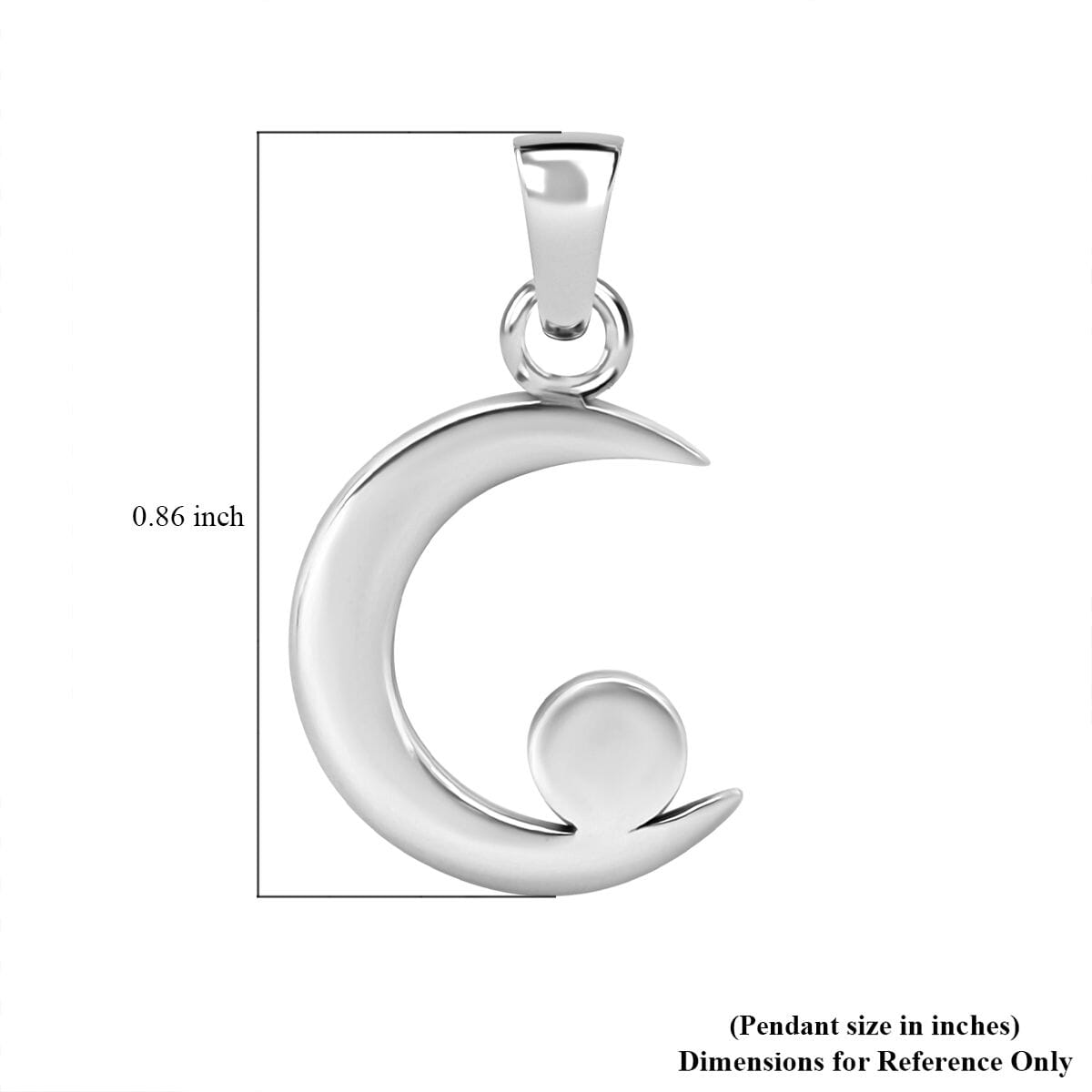 Moon Charm in Sterling Silver image number 2