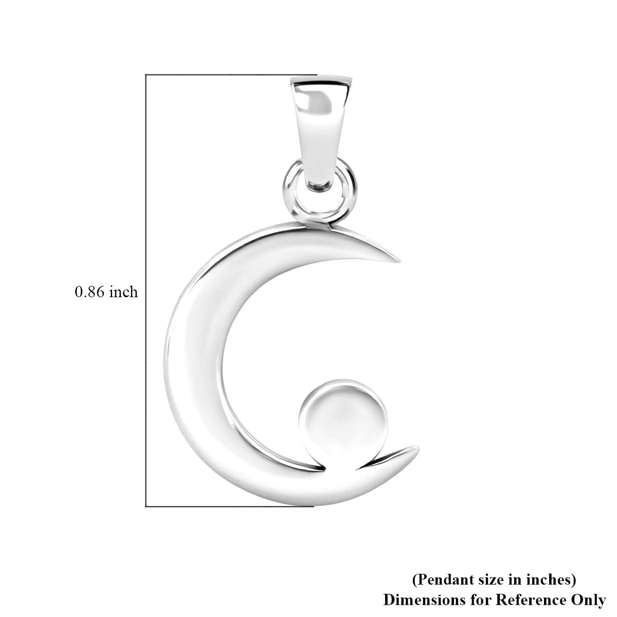 Moon Charm in Sterling Silver image number 4