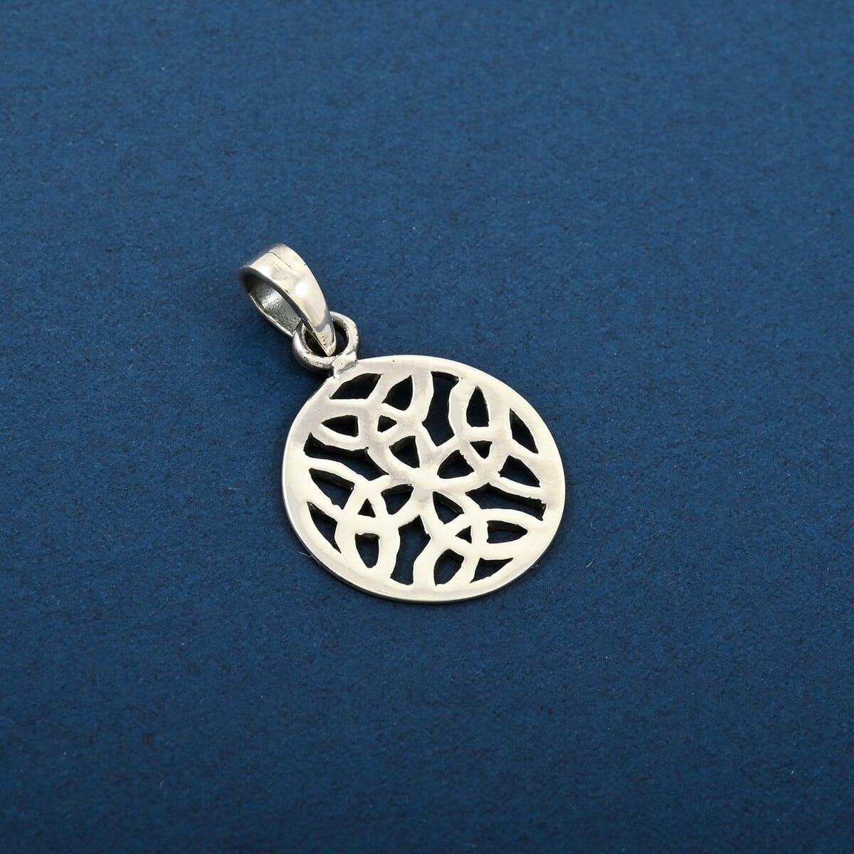Geometric Circle Charm in Sterling Silver image number 1