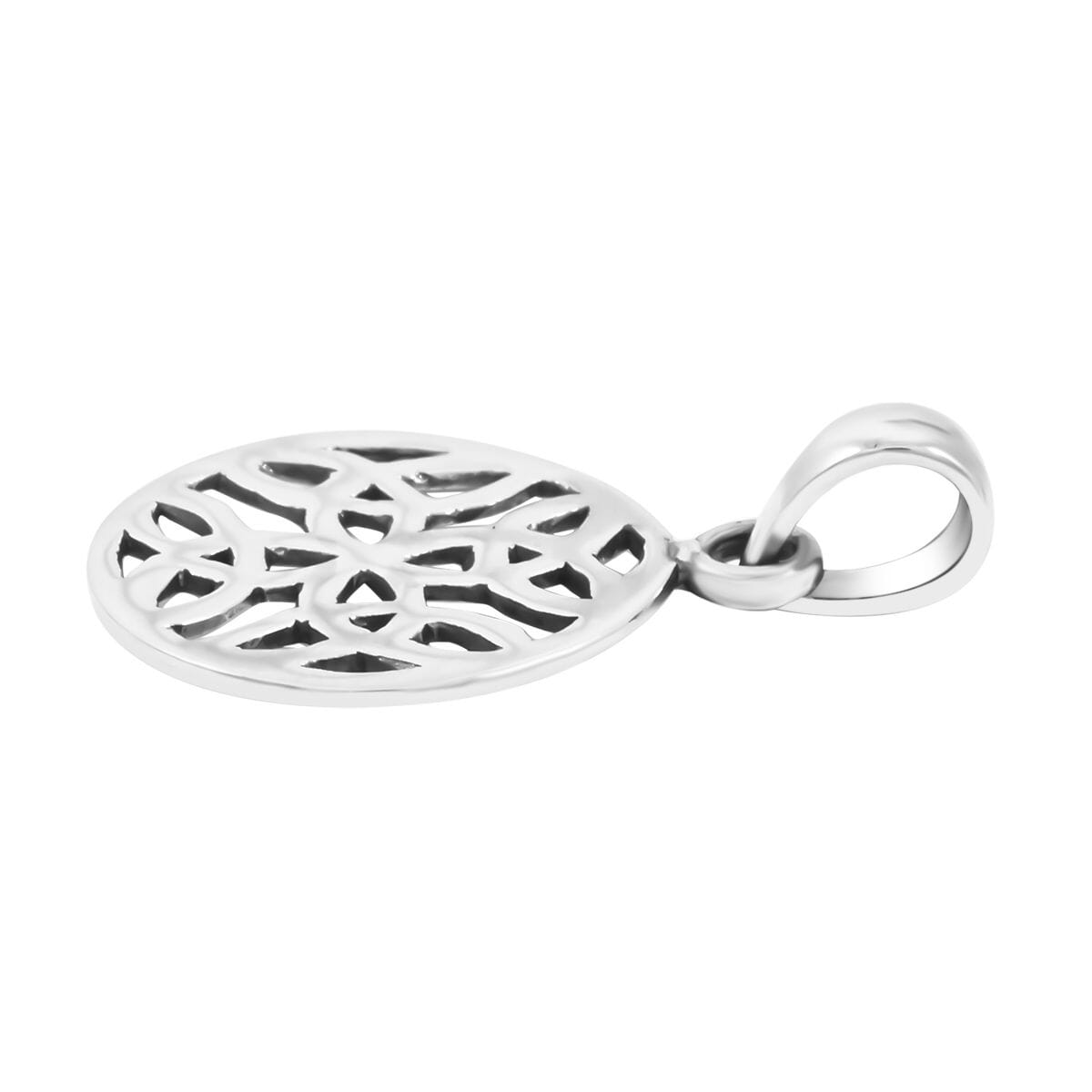 Geometric Circle Charm in Sterling Silver image number 3