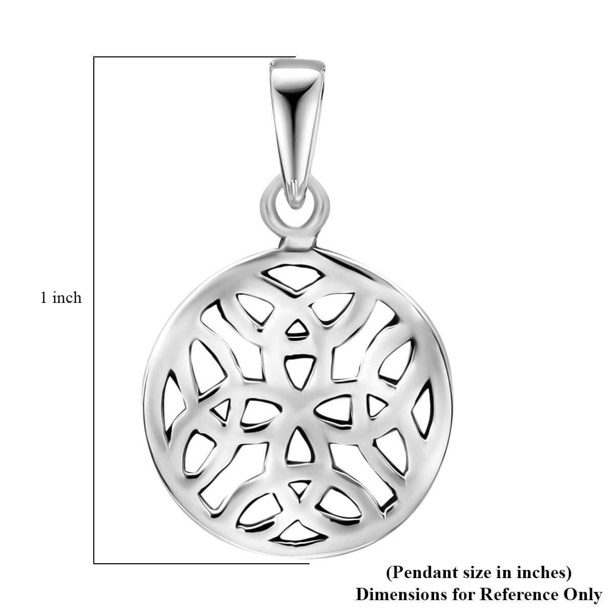 Geometric Circle Charm in Sterling Silver image number 4