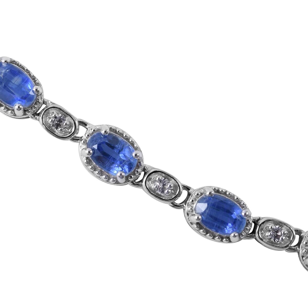 Kashmir Kyanite and White Zircon Necklace 21 Inches in Platinum Over Sterling Silver 15.65 ctw image number 3