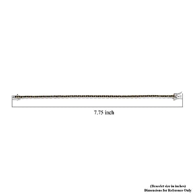 Green Diamond Tennis Bracelet in Platinum Over Sterling Silver (7.25 In) 3.00 ctw