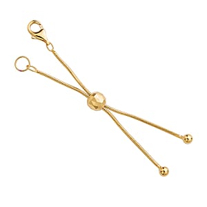 14K Yellow Gold Over Sterling Silver Snake Chain Bolo Extender with 9MM Lobster Lock