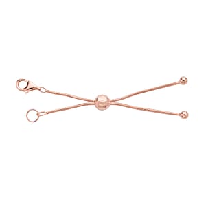 14K Rose Gold Over Sterling Silver Snake Chain Bolo Extender with 9MM Lobster Lock