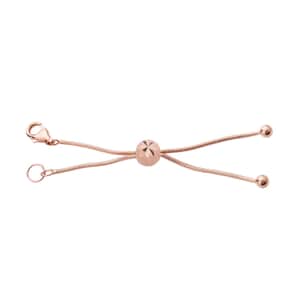 14K Rose Gold Over Sterling Silver Snake Chain Bolo Extender with 9MM Lobster Lock