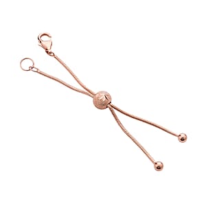 14K Rose Gold Over Sterling Silver Snake Chain Bolo Extender with 9MM Lobster Lock