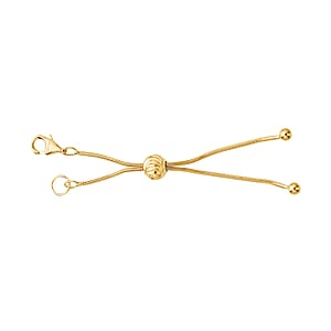 14K Yellow Gold Over Sterling Silver Snake Chain Bolo Extender with 9MM Lobster Lock