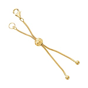 14K Yellow Gold Over Sterling Silver Snake Chain Bolo Extender with 9MM Lobster Lock