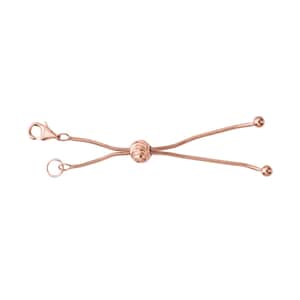 14K Rose Gold Over Sterling Silver Snake Chain Bolo Extender with 9MM Lobster Lock