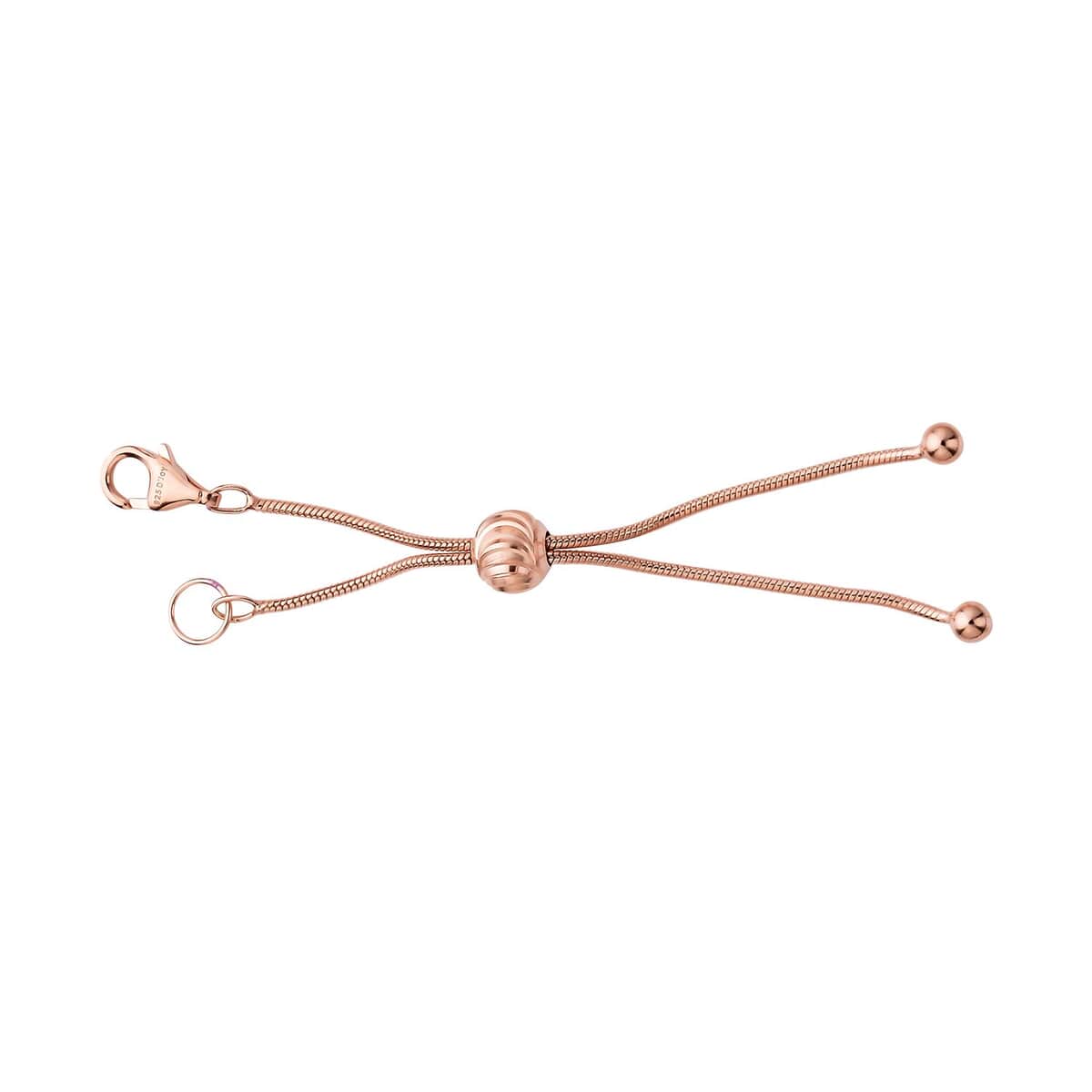 14K Rose Gold Over Sterling Silver Snake Chain Bolo Extender with 9MM Lobster Lock image number 0