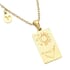 Aries Zodiac Engraved Dog Tag Pendant Necklace (17.5 Inches) in ION Plated YG Stainless Steel image number 3