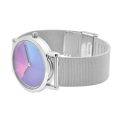 Strada Japanese Movement Watch with Stainless Steel Mesh Strap (38.10mm) (7.0-8.0 Inch)