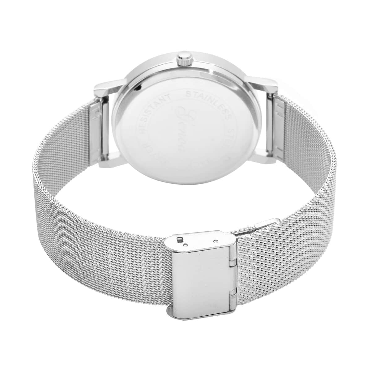 STRADA Japanese Movement Watch with Stainless Steel Mesh Strap (38.10mm) (7.0-8.0 Inch) image number 5