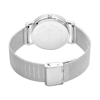 Strada Japanese Movement Watch with Stainless Steel Mesh Strap (38.10mm) (7.0-8.0 Inch)