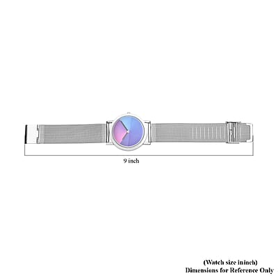 Strada Japanese Movement Watch with Stainless Steel Mesh Strap (38.10mm) (7.0-8.0 Inch)